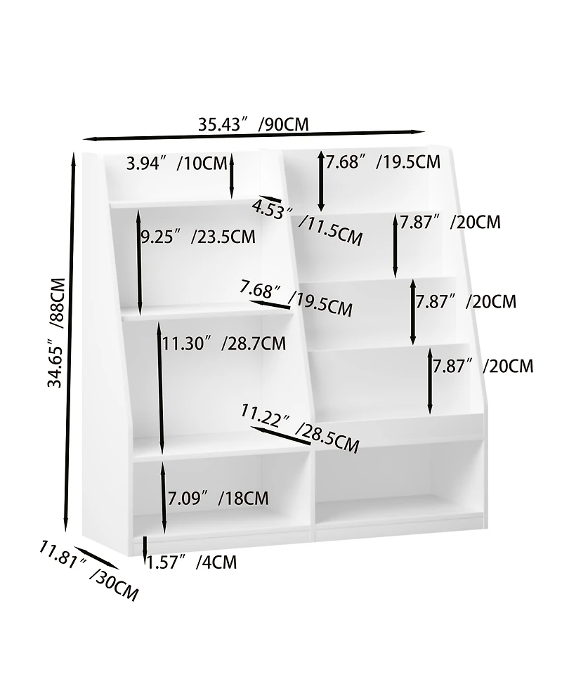 Streamdale Furniture Kids Bookshelf and Toy Storage Organizer
