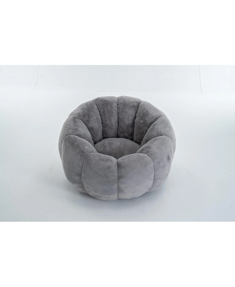 Streamdale Furniture Adult Floral Bean Bag Chair, Ultra-Soft Faux Fur Sofa, Single-Seater