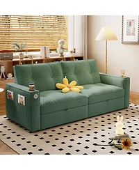 Streamdale Furniture 2-in-1 Corduroy Sofa Bed for Living Rooms, Bedrooms & Small Spaces