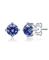 GigiGirl Sterling Silver Solitaire Stud Earrings
