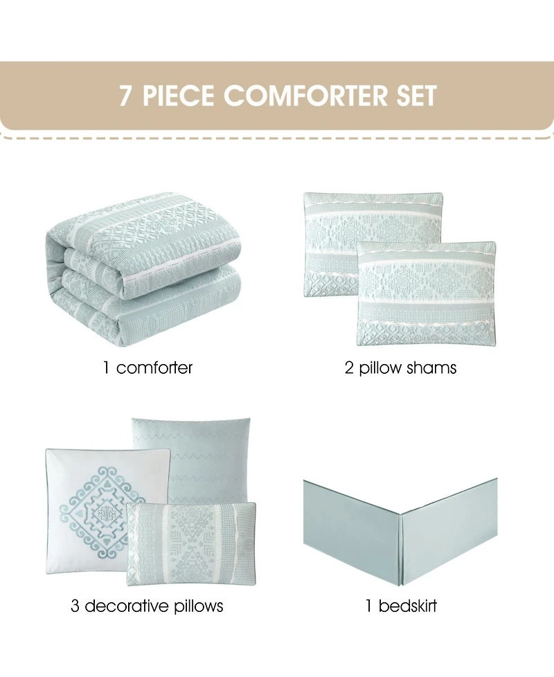 Stratford Park Illusa Floral 7-Pc. Comforter Set