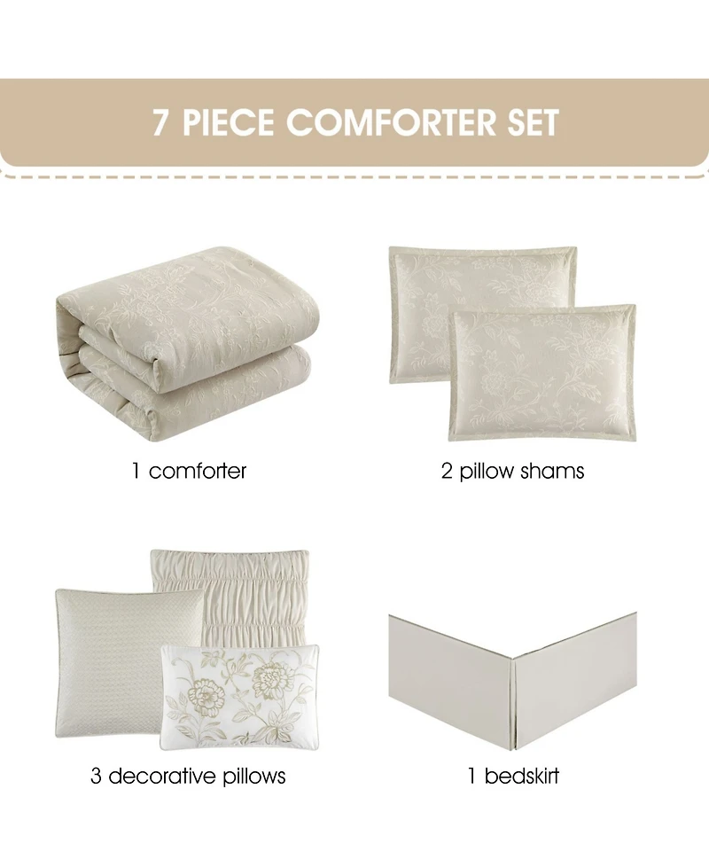 Stratford Park Beilee Patchwork 7-Pc. Comforter Set, Queen
