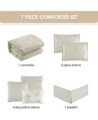Stratford Park Beilee Patchwork 7-Pc. Comforter Set, Queen