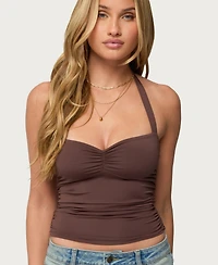 Edikted Women's Anael Ruched Halter Top