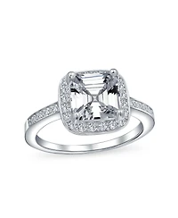 Bling Jewelry Cubic Zirconia Asscher Cut Ring