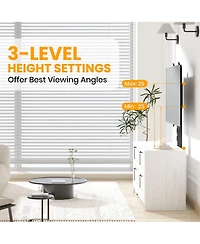 gaomon Tv Stand with Mount and 4 Drawers Storage Fits 32/45/55/65/75/80 Inch TVs,Entertainment Center w/Height Adjustable Mount
