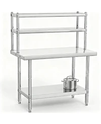Yigii Stainless Steel Workbench with Shelves for Kitchen, Garage, Workshop