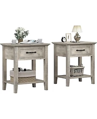 gaomon Nightstands, End Table with Drawer, Side Table for Living Room
