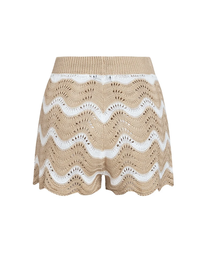 Cupshe Women's Garden Striped Cover-Up Shorts