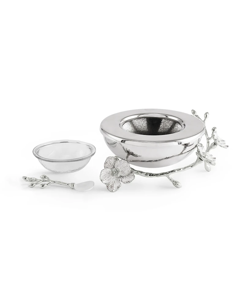 Michael Aram Orchid Caviar Dish and Spoon, 2 Piece Set