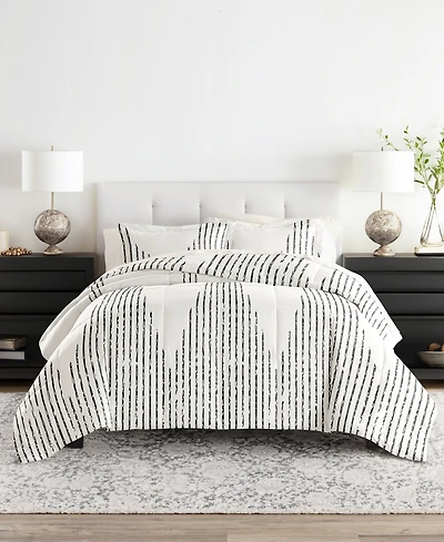 ienjoy Home Bedding Bundle Patterned 5-Piece Comforter Set