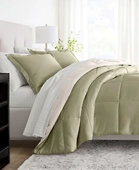 ienjoy Home Bedding Bundle Reversible Pattern 7-Piece Comforter Set