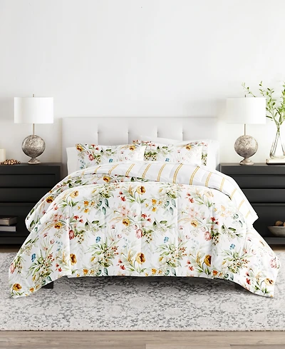 ienjoy Home Bedding Bundle Patterned 5-Piece Comforter Set