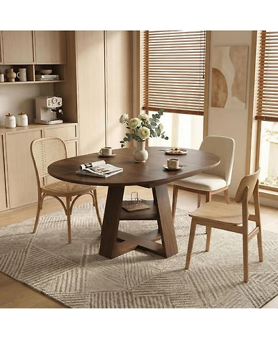 Streamdale Extendable Walnut Dining Table for 4-8