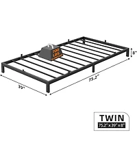gaomon 8 Inch Bed Frame Metal Platform, Bed Frame with Ample Storage, No Box Spring Needed and Steel Slat Support