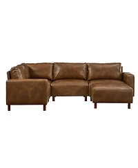 Streamdale Modern Luxury 5-Piece Modular Sectional Sofa with Ottoman, Brown