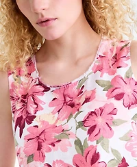 Charter Club Women's 100% Linen Floral-Print Tank Midi Dress, Macy's Exclusive
