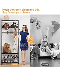 gaomon 60cm Entryway Storage Hall Tree