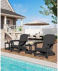 gaomon Modern Hdpe Plastic Adirondack Chair Set of