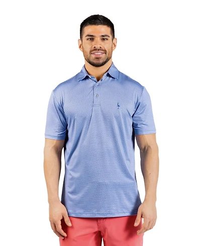 TailorByrd Men's Mosaic Tiles Printed Performance Polo