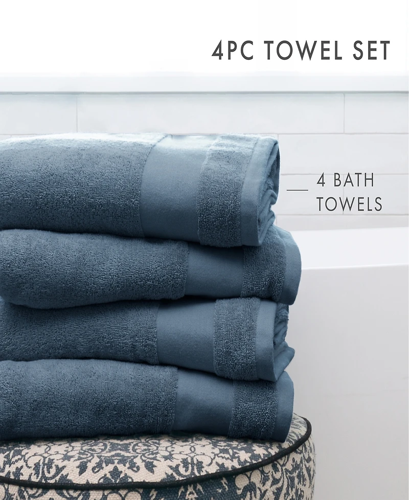 ienjoy Home 4-Pc. Cotton Bath Towels Set, 54" x 30"