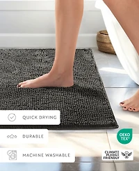 ienjoy Home Soft Absorbent Chenille Bath Mat, 24" x 17"