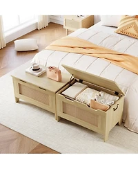 gaomon -Inch Wooden Toy Chest & Storage Bench