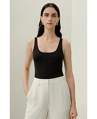 Lilysilk Women's Milano Knit Silk Viscose Tank Top