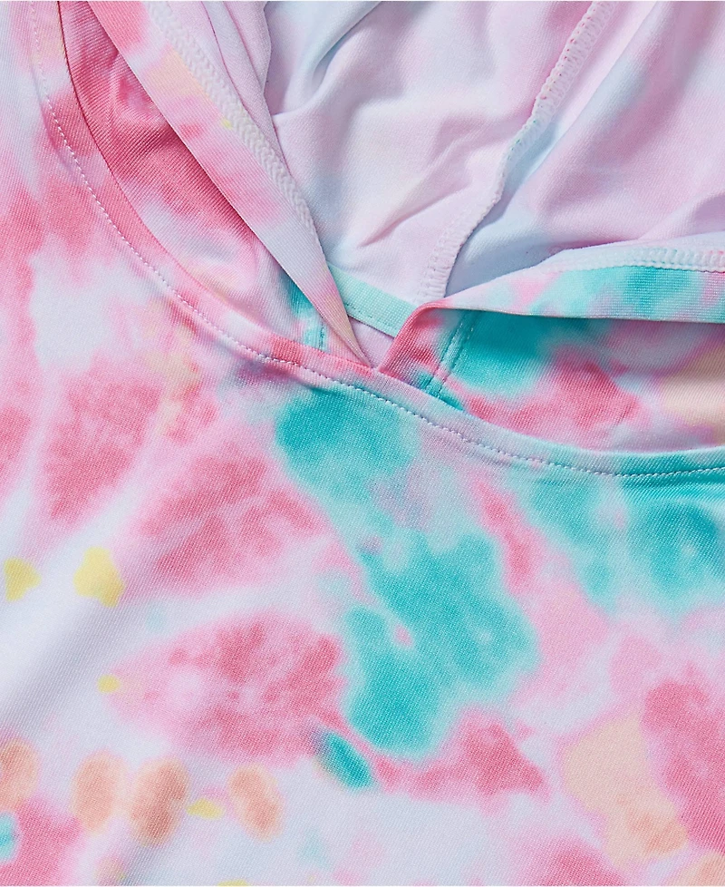 Lands' End Girls Sunshade Chlorine Resistant Long Sleeve Sun Hoodie Rash Guard