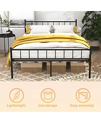 Streamdale Furniture 74 inches Full Size Bed Frame with Headboard/Footboard, Under Bed Storage