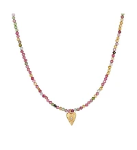 Satya Jewelry Aligned with Love Tourmaline Heart Choker Necklace