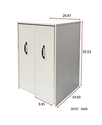 Streamdale Furniture 3 Tier Wooden Bookcase with Slide Out Drawer & Dustproof Cabinet