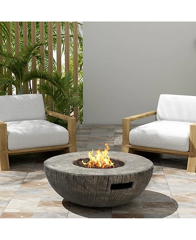 Streamdale Furniture Patio Propane Fire Pit, 30, 000BTU, Light Grey (Tank Cover Not Provided)