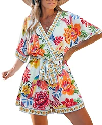 Cupshe Women's Jet Lag Floral Romper