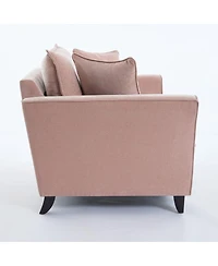 Streamdale Furniture Chenille Oversized Armchair, Comfy Chair and a Half Sofa with Pillow