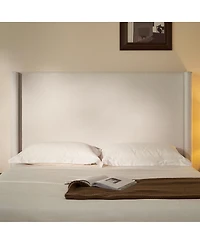 Streamdale Furniture Textured Canvas Wingback Platform Bed