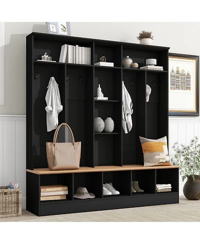 Streamdale Furniture Wide Hall Tree with Storage Bench
