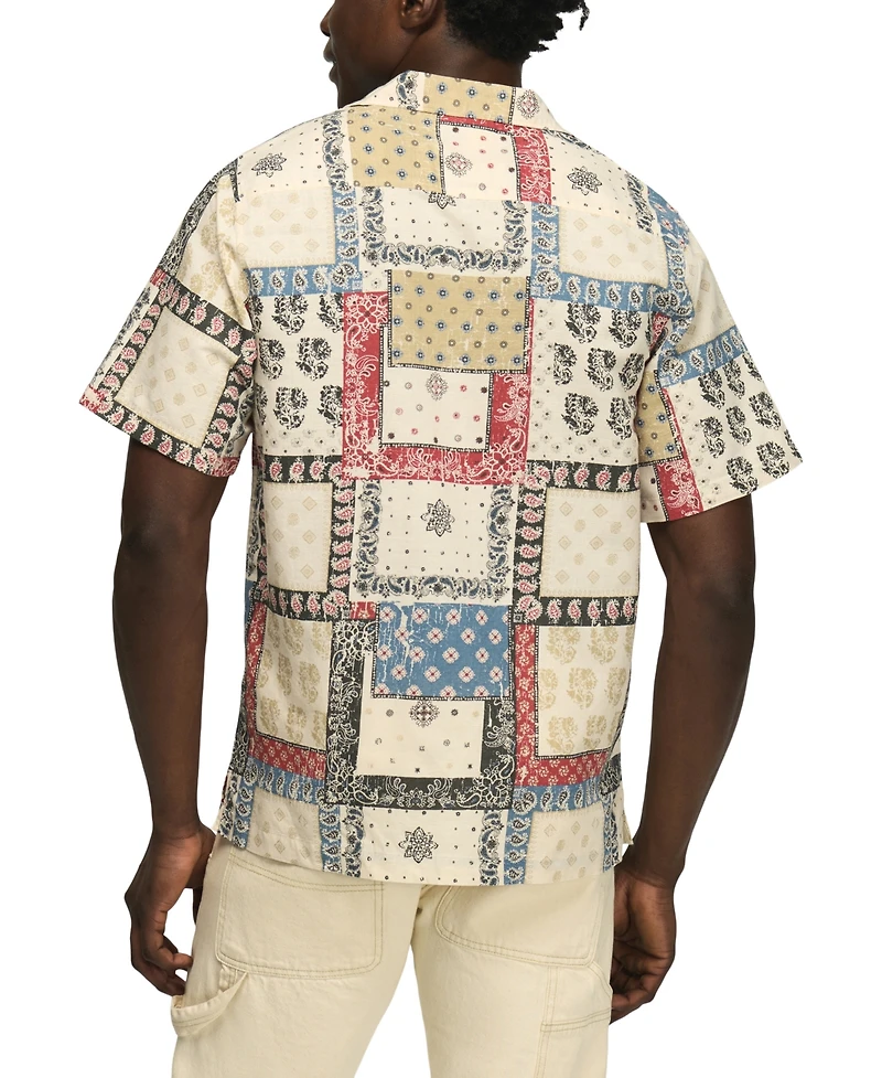 Lucky Brand Men's Short-Sleeve Printed Camp Collar Shirt