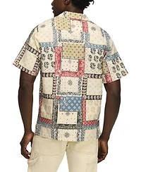 Lucky Brand Men's Short-Sleeve Printed Camp Collar Shirt