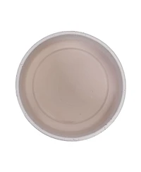 Streamdale Furniture Handmade Ceramic Planter Set (2), 11" & 8" Ridged, Breathable Clay for Plants