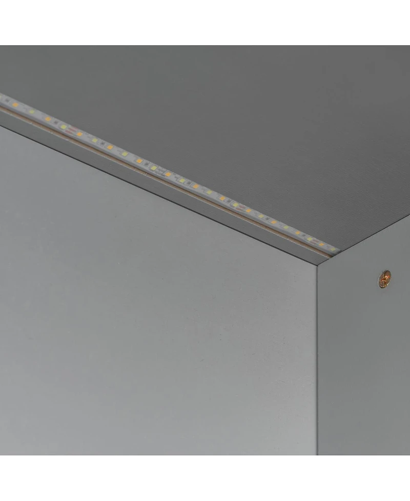 Streamdale Furniture Full Over Full Bunk Bed with Twin Size Trundle and Staircase, Shelves