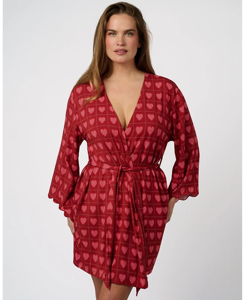 WeWoreWhat Women's Scallop Sleeve Robe