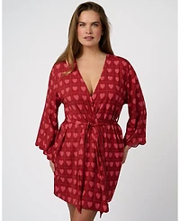 WeWoreWhat Women's Scallop Sleeve Robe