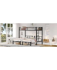 Streamdale Furniture over Metal Triple Bunk Bed