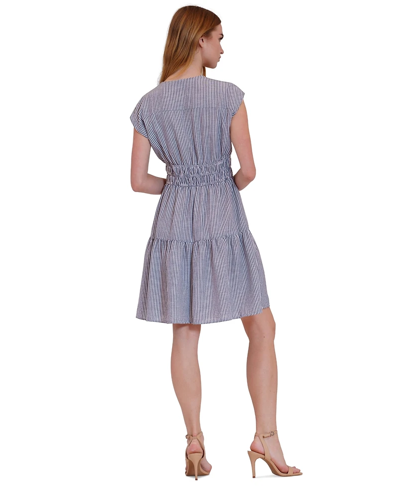 julia jordan Women's V-Neck Short Dress