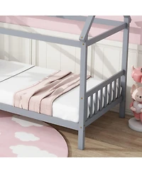 Streamdale Furniture Twin House Bed with Headboard and Footboard