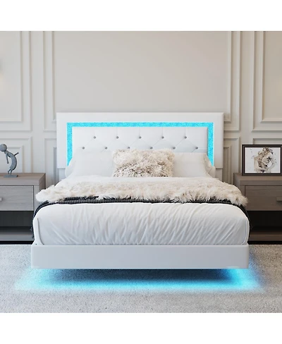 Streamdale Furniture Bed Frame with Led Headboard