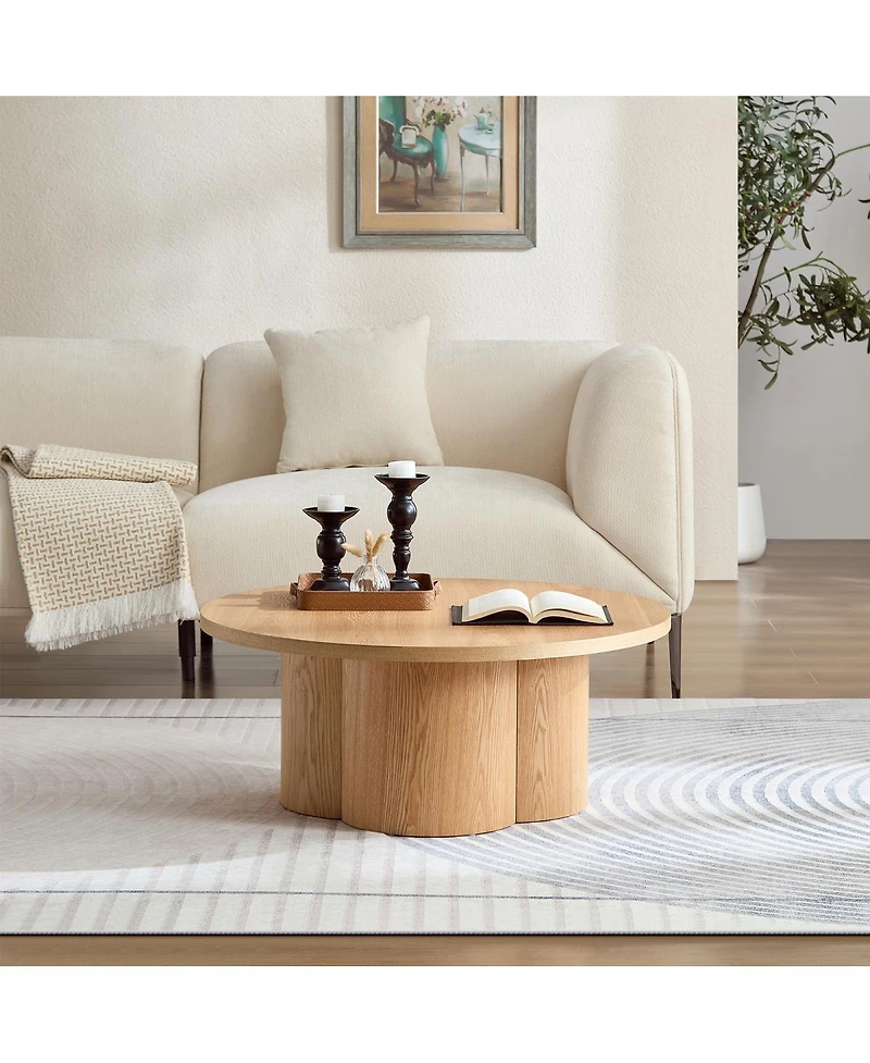 Streamdale Furniture Round Modern Coffee/Accent Table for Living Room/Office/Bedroom