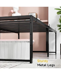 gaomon Bed Frame, Metal Bed Platform Frame 14 Inch with 3 in 1 Steel Support, No Box Spring Needed Easy to Assemble Sturdy Bedframe
