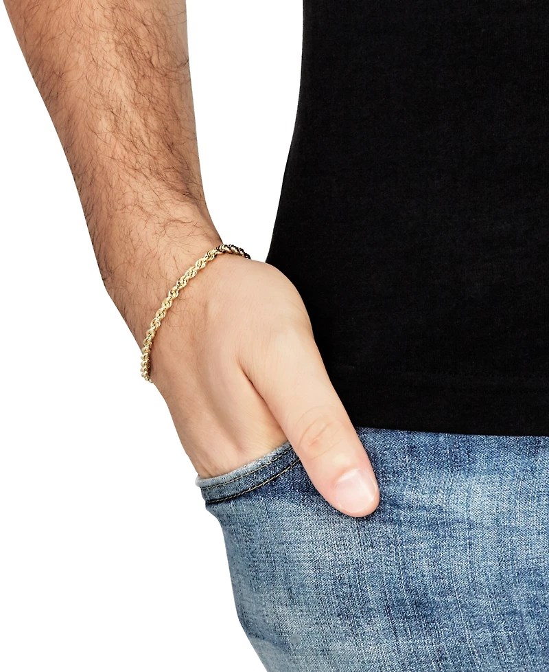 Macy's Hollow Rope Chain Bracelet in 14k Yellow Gold